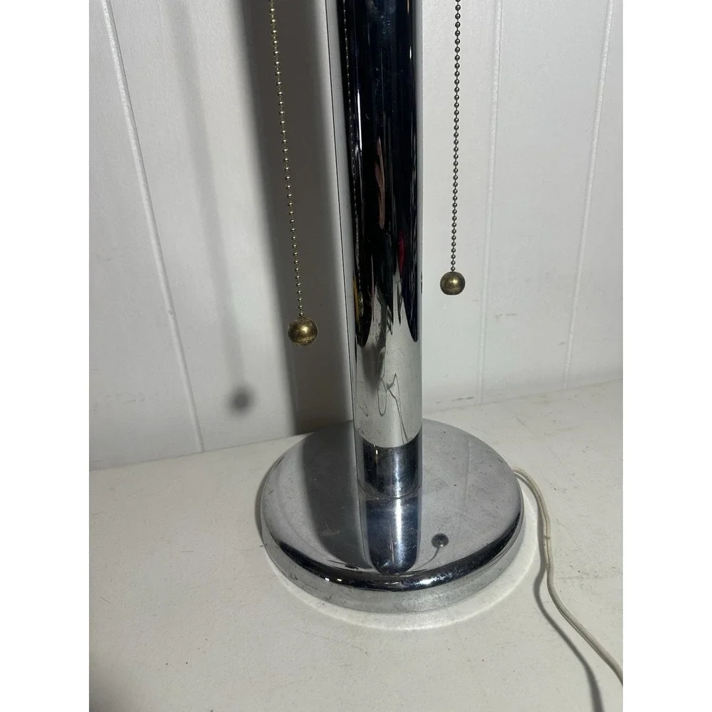 Vintage Robert Sonneman for George Kovacs Chrome Table Lamp (Missing Shade)